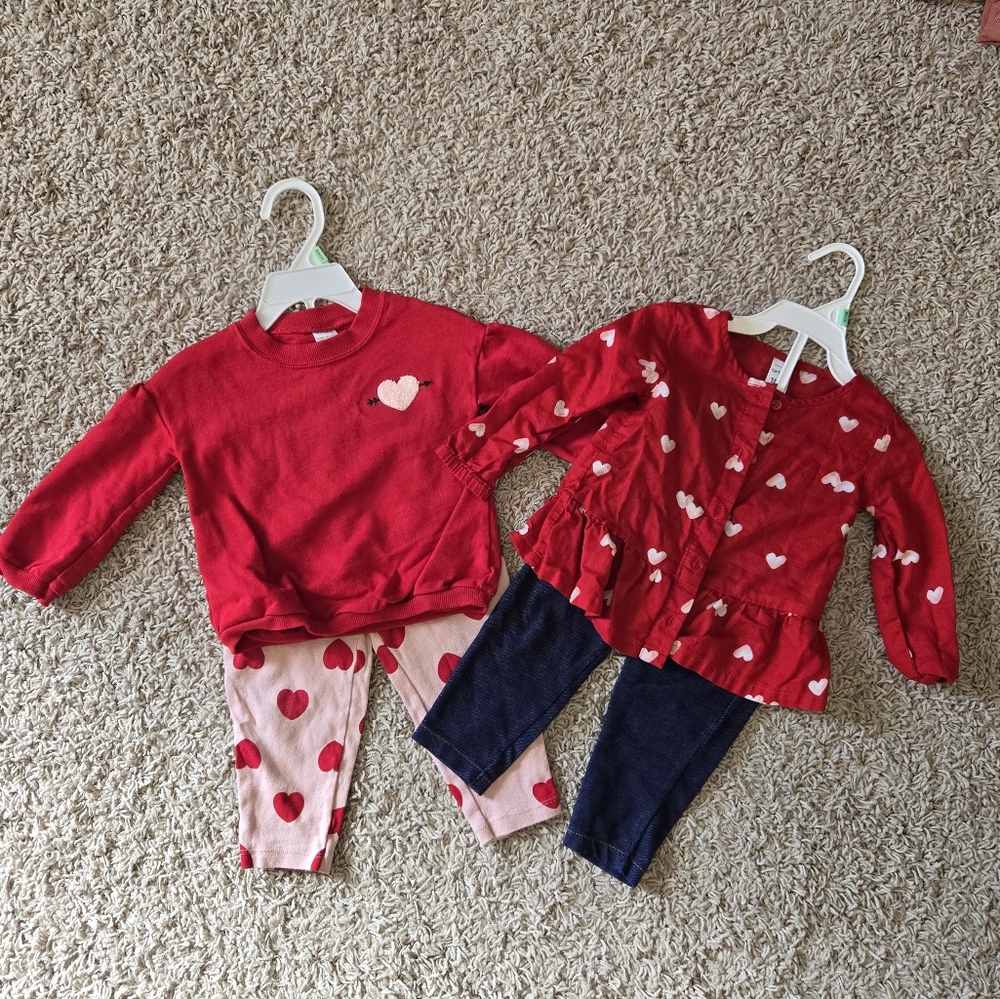 Heart Outfit Bundle (Size 18 mo)